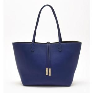 NEW REMI/REID women's departure reversible tote with crossbody pouch bag in blue